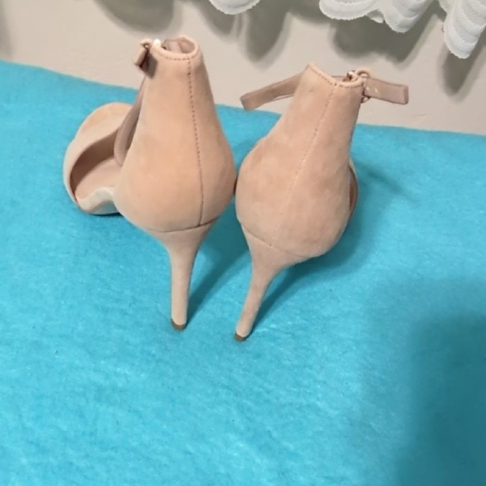 Aldo Beige Open-Toe Ankle-Strap Stiletto Heels - Picture 4 of 5